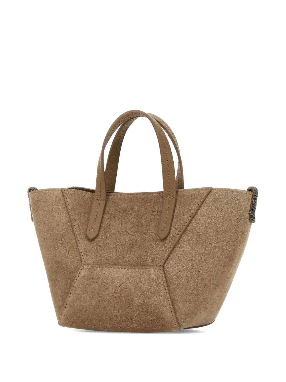 Brunello Cucinelli BC Duo shopper met logo-reliëf Beige
