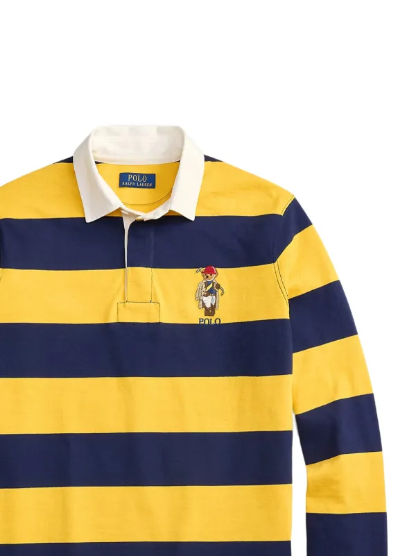 Polo Ralph Lauren ストライプ エンブロイダリーポロシャツ | イエロー