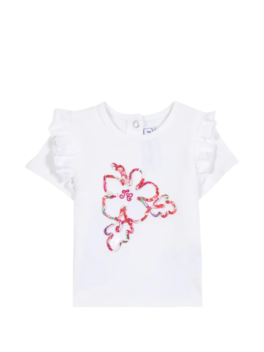 Tartine Et Chocolat hibiscus-print T-shirt - Bianco