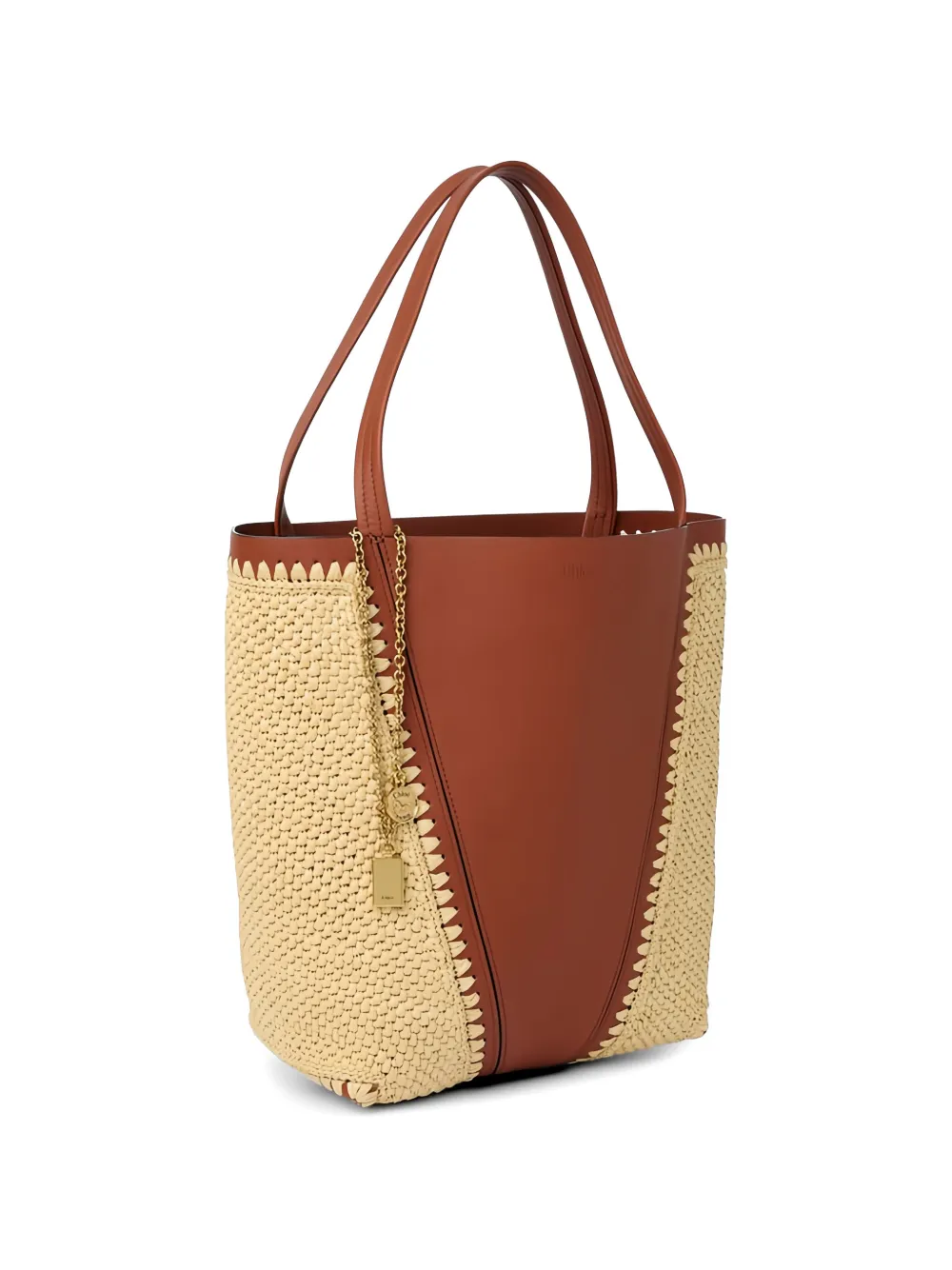 Chloé shopper met logodetail en bedel Bruin