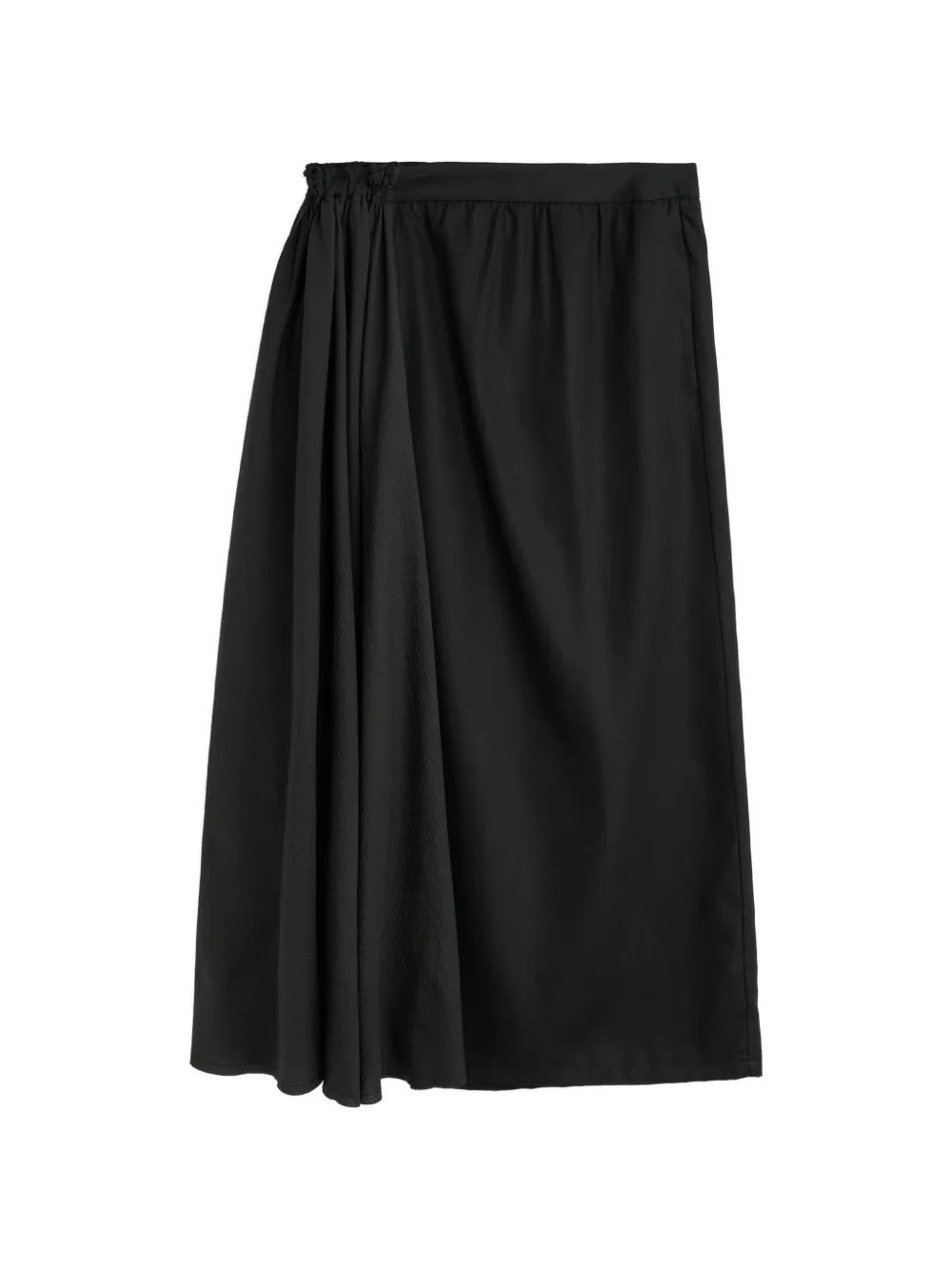 OUR LEGACY draped midi skirt - Nero