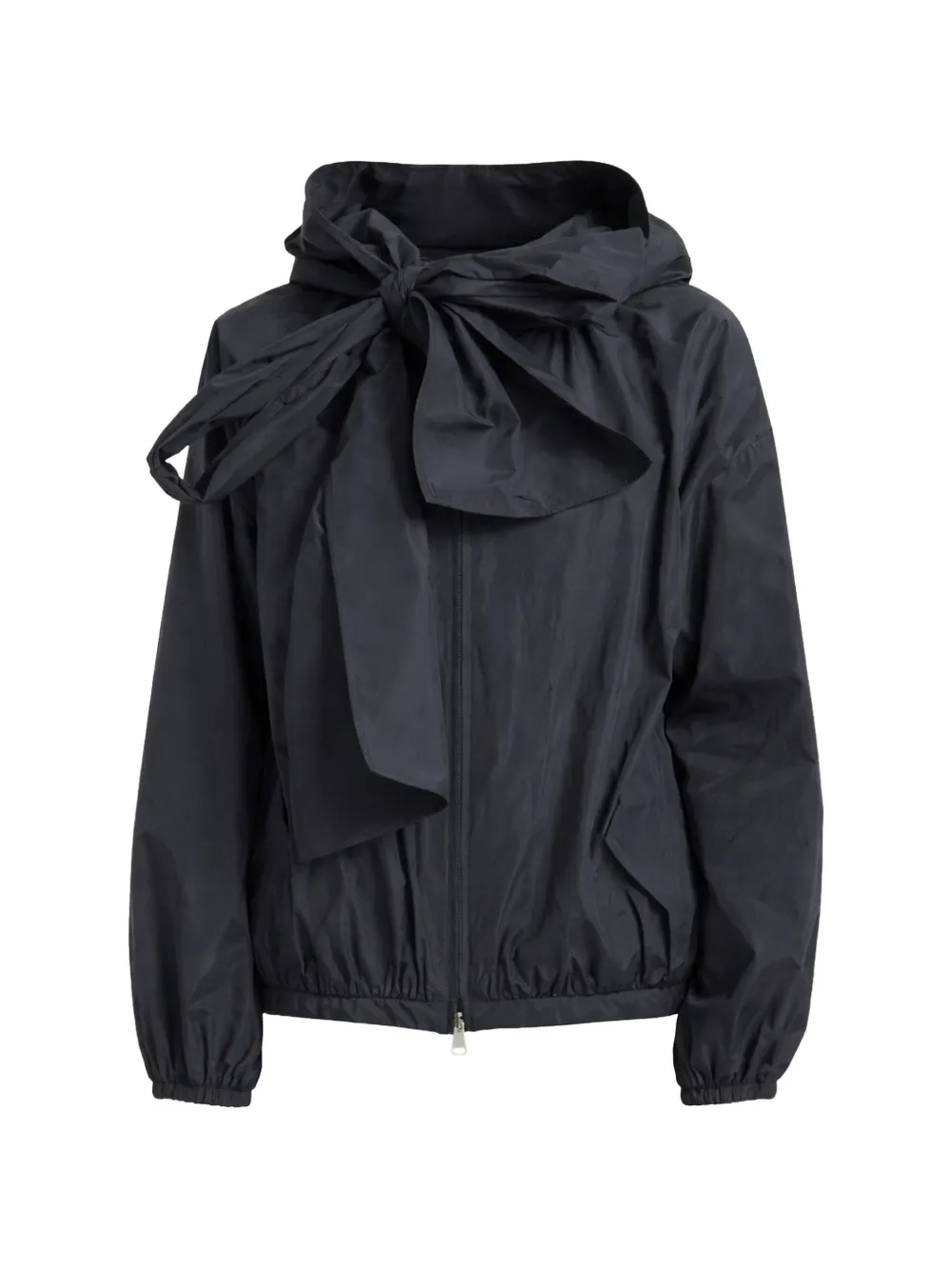 Moncler Jack met capuchon en strik Blauw