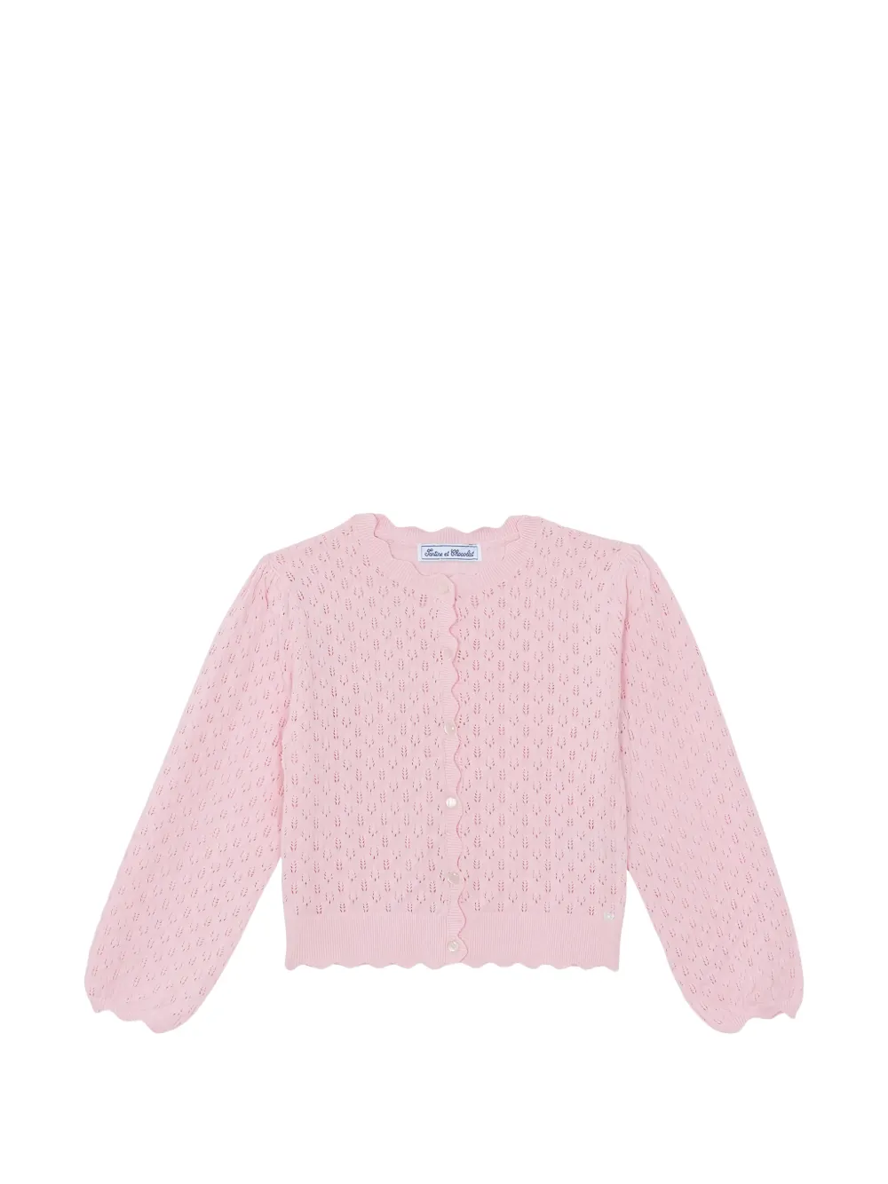 Tartine Et Chocolat long-sleeve knitted cotton cardigan - Rosa