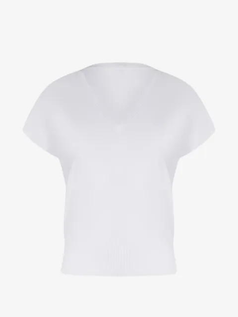 DONDUP t-shirt côtelé à col v