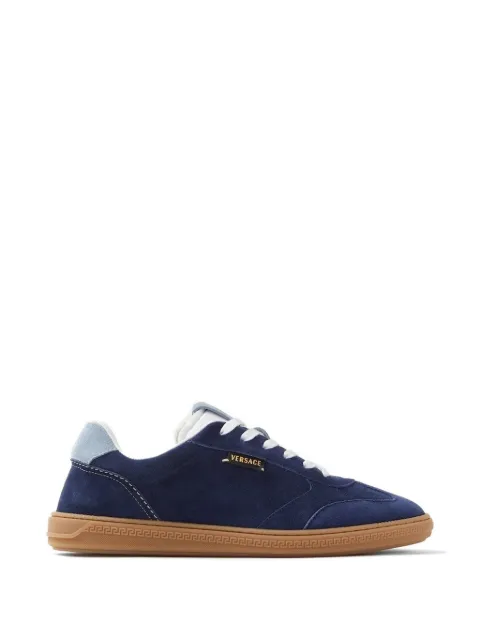 Versace Greca Court logo suede sneakers