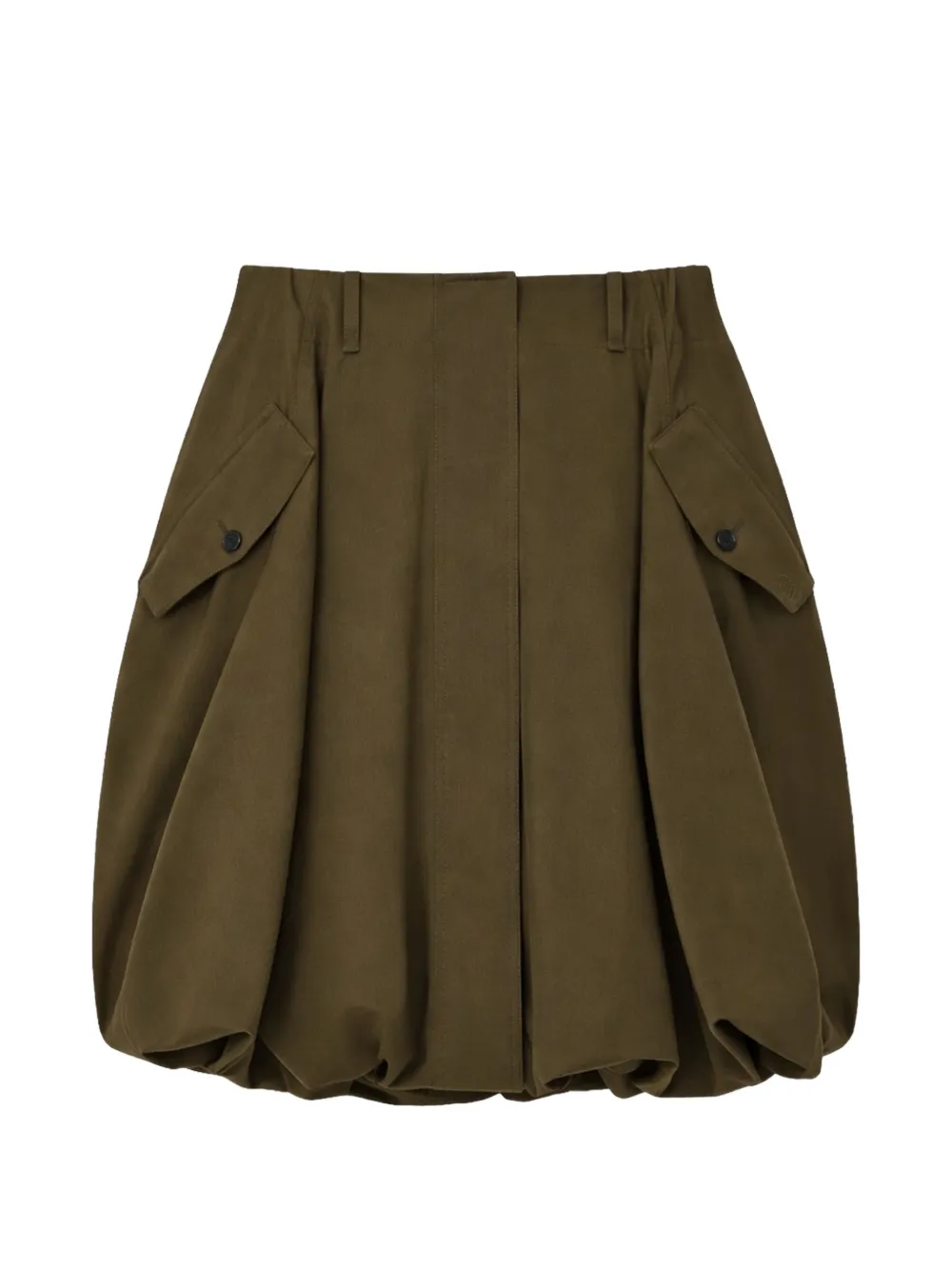 LOEWE button-pockets mini skirt - Verde