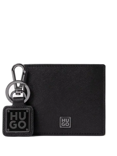 HUGO Carteira de couro com logo