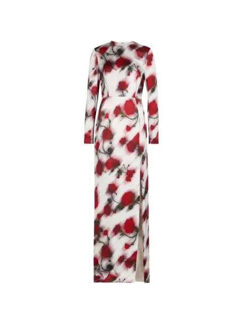 PATRICK ASSARAF floral-print slit dress
