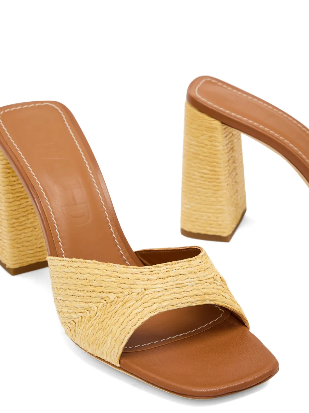 STAUD Raffia sandalen Beige