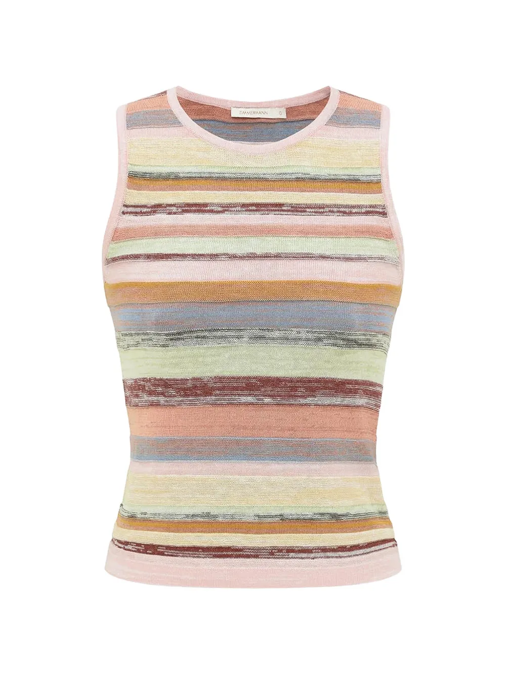 ZIMMERMANN Luna Mouline racer tank top - Rosa