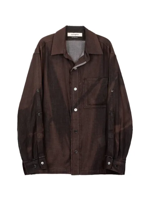 JiyongKim sun-bleached chest-pocket shirt