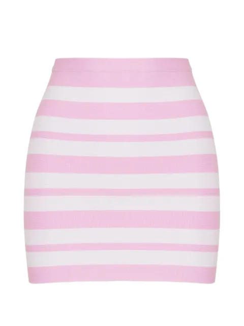 Herve Leger The Spotlight striped mini skirt
