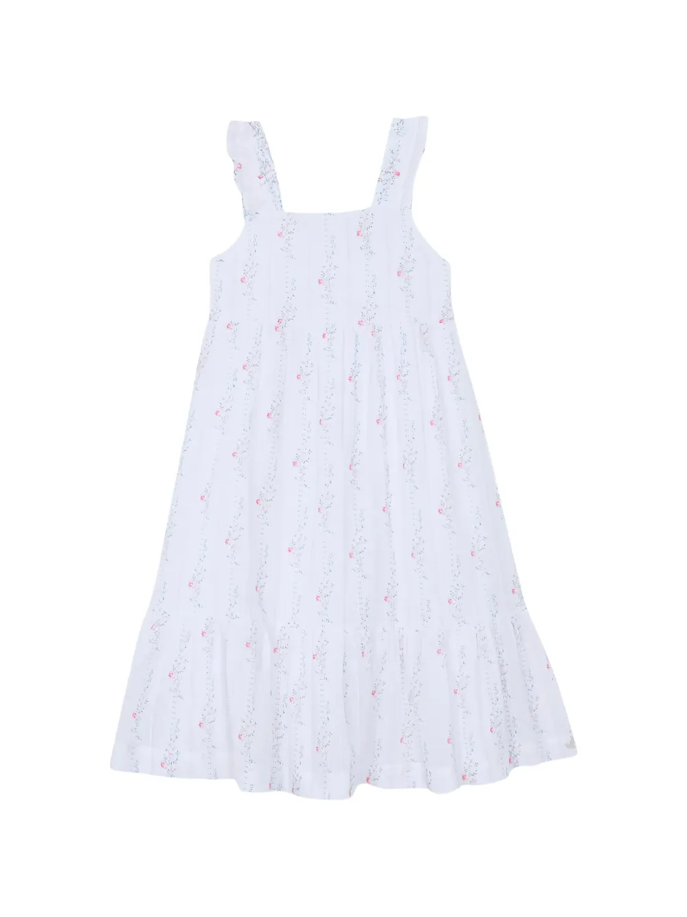 Tartine Et Chocolat ruffled floral-print cotton dress - Bianco