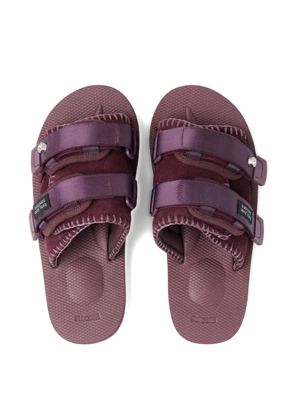 Forte Suicoke double-strap leather sandals Paars