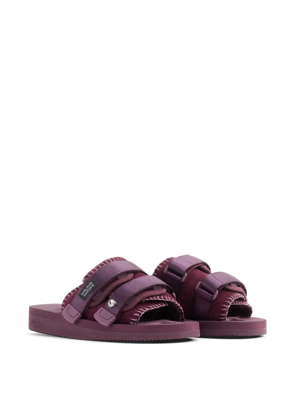 Forte Suicoke double-strap leather sandals Paars