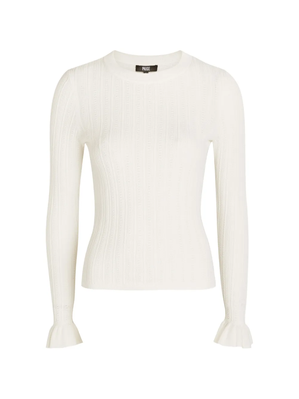 PAIGE ruffled knitted top - Toni neutri