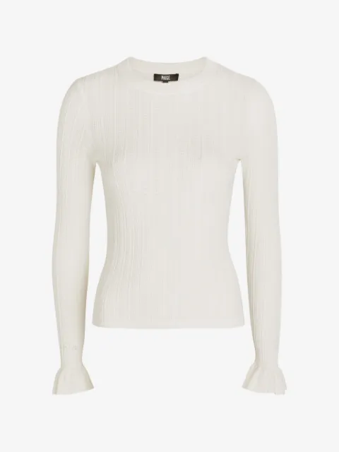 PAIGE ruffled knitted top