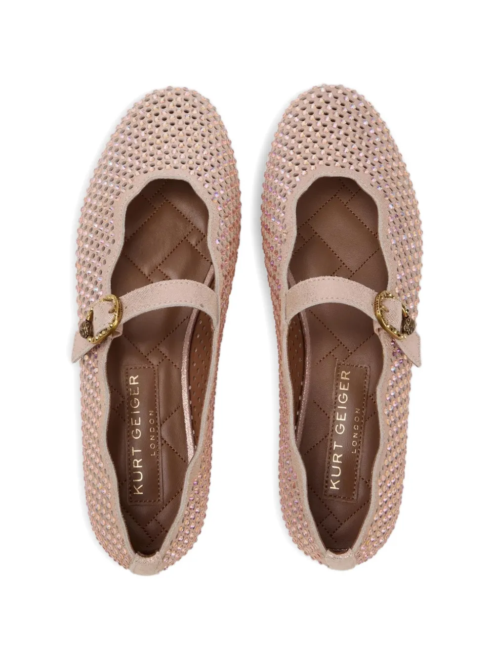 Kurt Geiger London buckle embellished flats Roze
