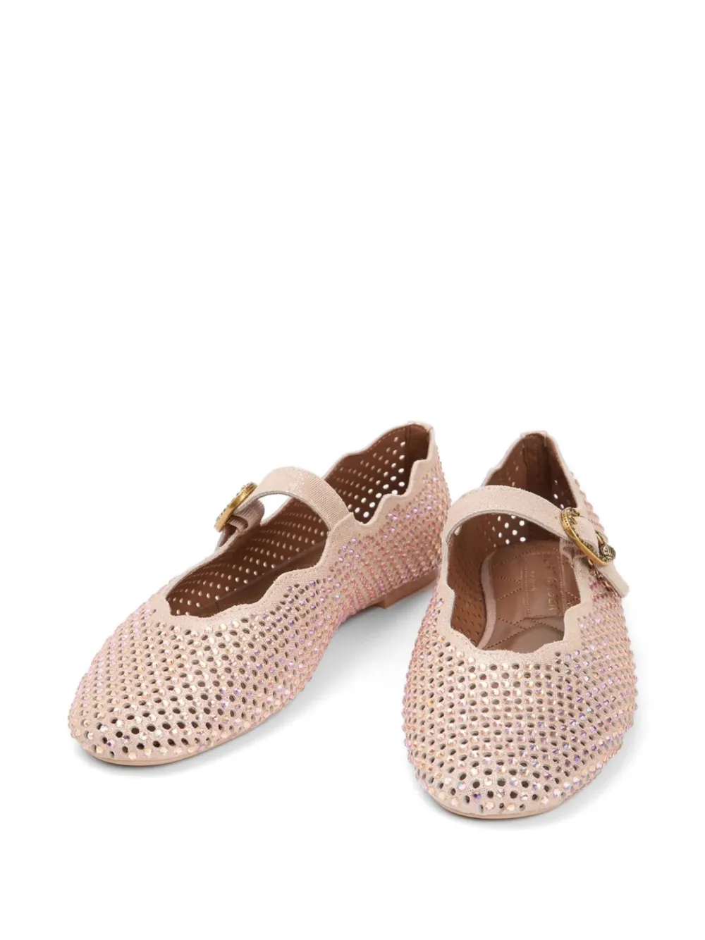 Kurt Geiger London buckle embellished flats Roze