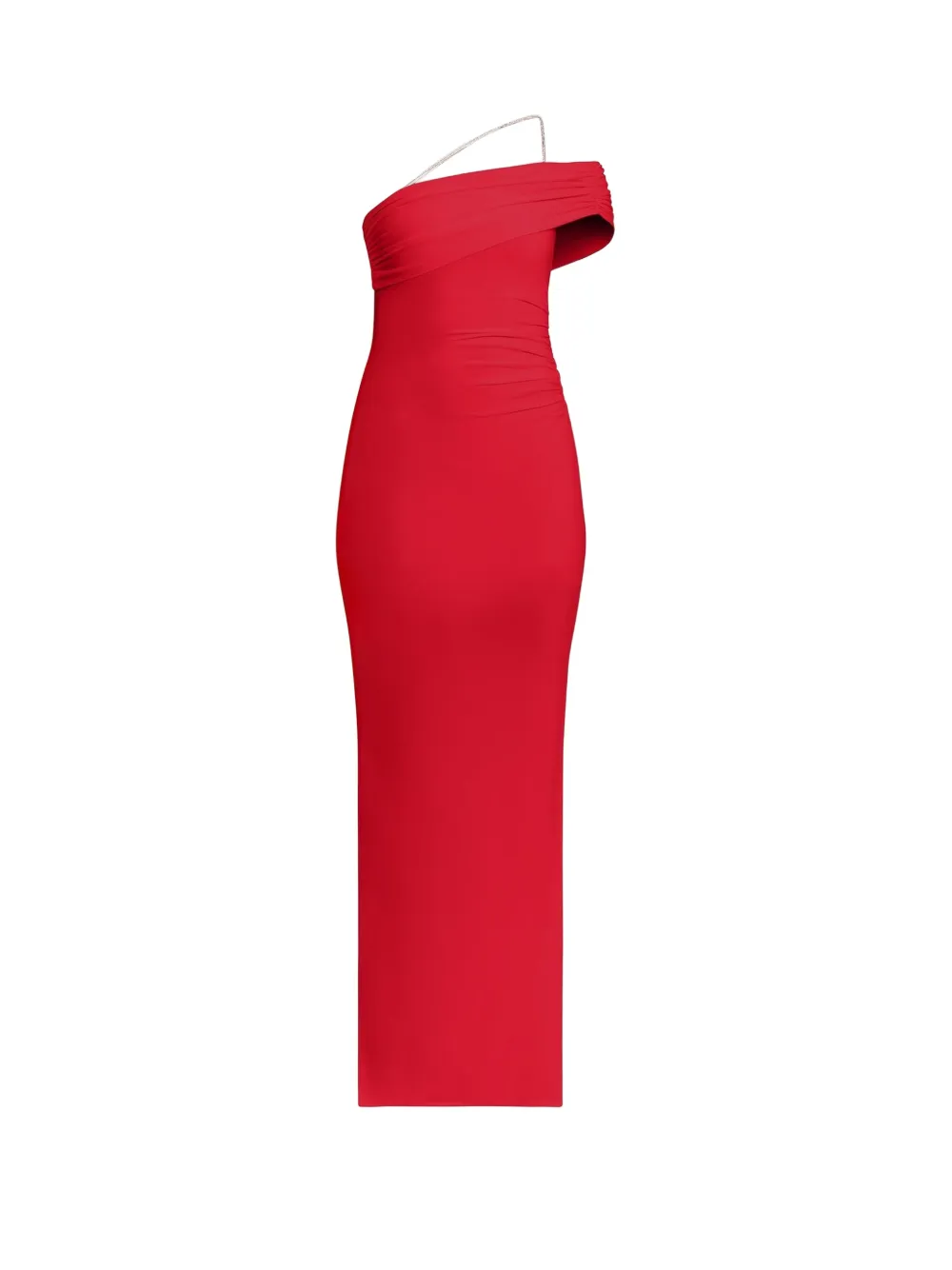 Herve Leger Olivia asymmetric-neck maxi dress - Red