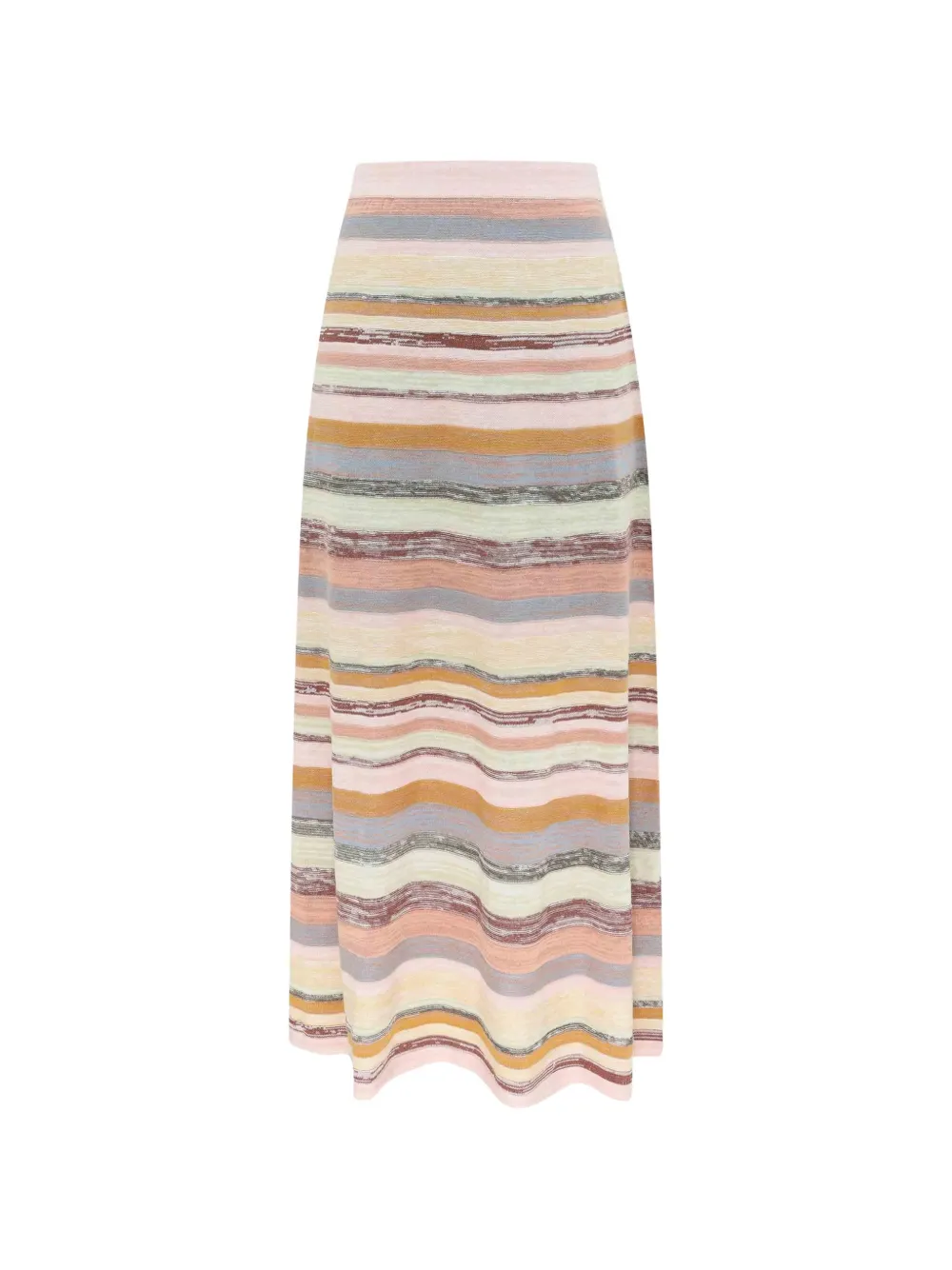 ZIMMERMANN Luna Mouline striped midi skirt - Pink
