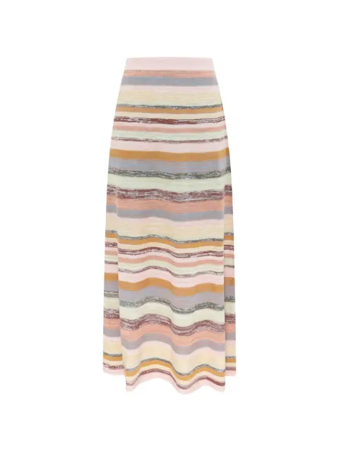 ZIMMERMANN Luna Mouline striped midi skirt