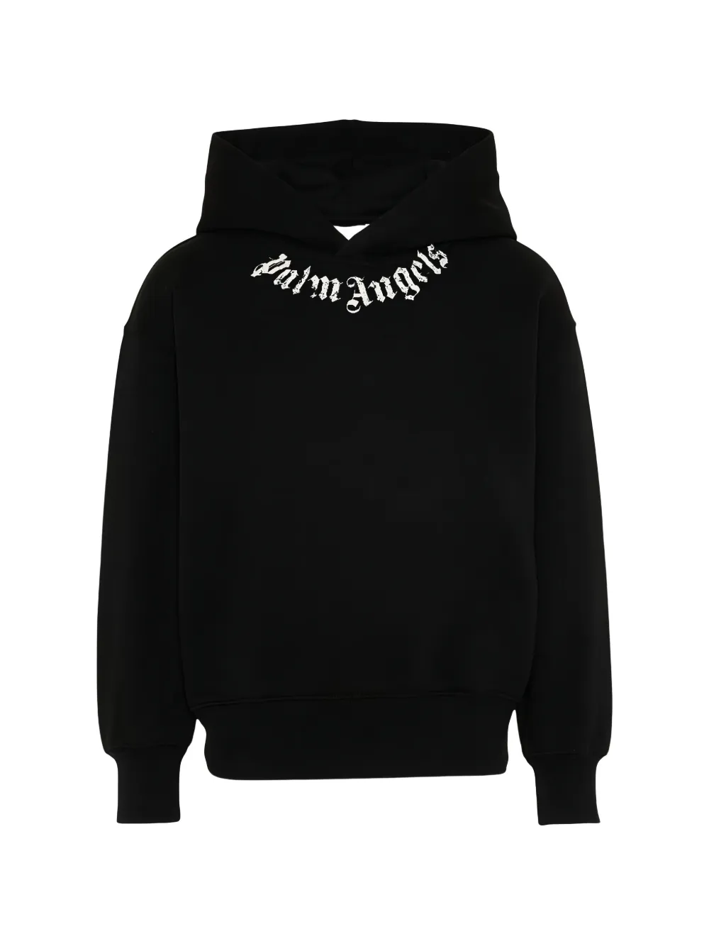 Palm Angels Kids logo-print hoodie - Nero