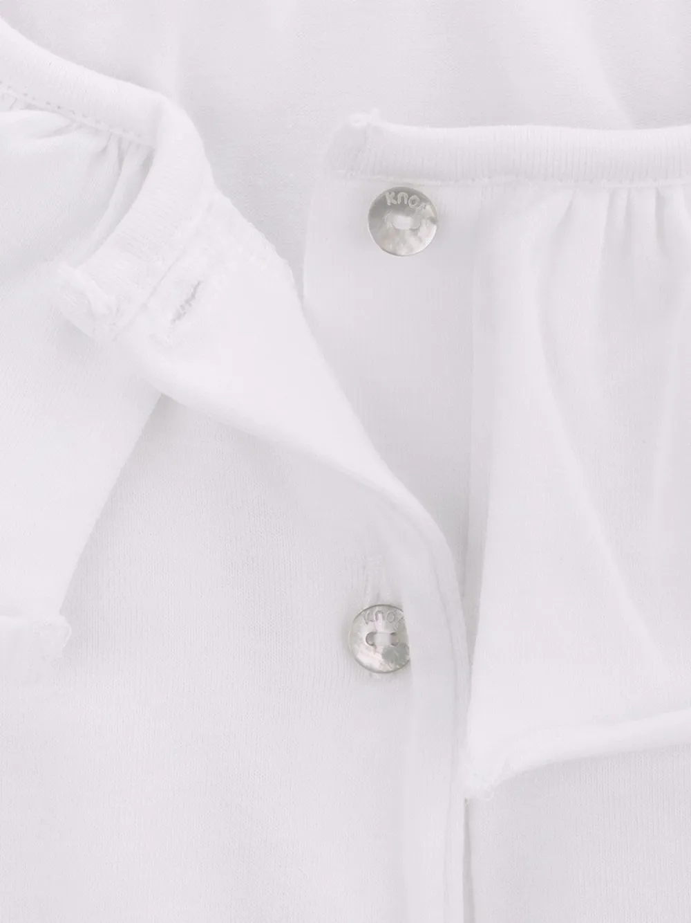 Knot Louise katoenen T-shirt met ruches Wit