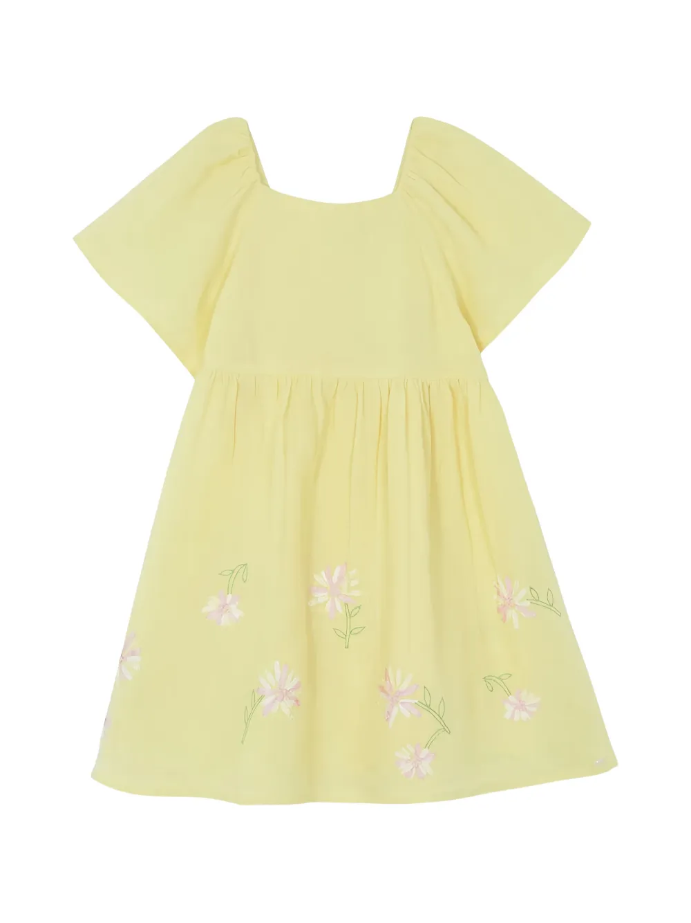 Tartine Et Chocolat floral-embroidered dress - Giallo