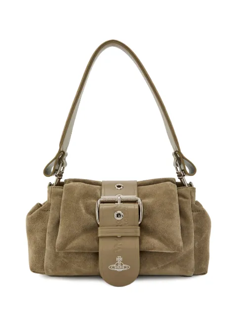 Vivienne Westwood Hazel Treasure buckle suede shoulder bag
