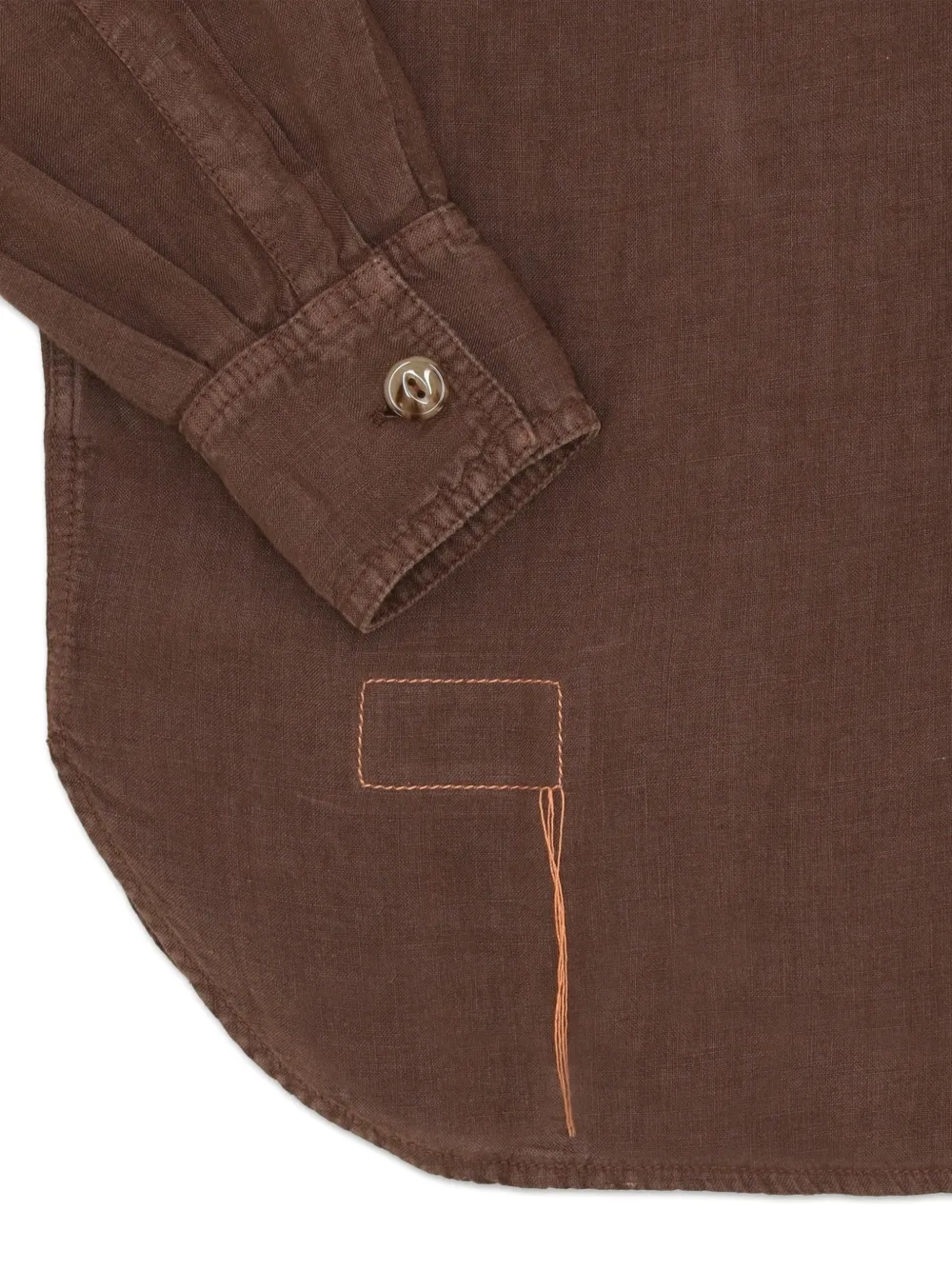 Fortela Bia Chest-pocket Shirt in Brown, view 4