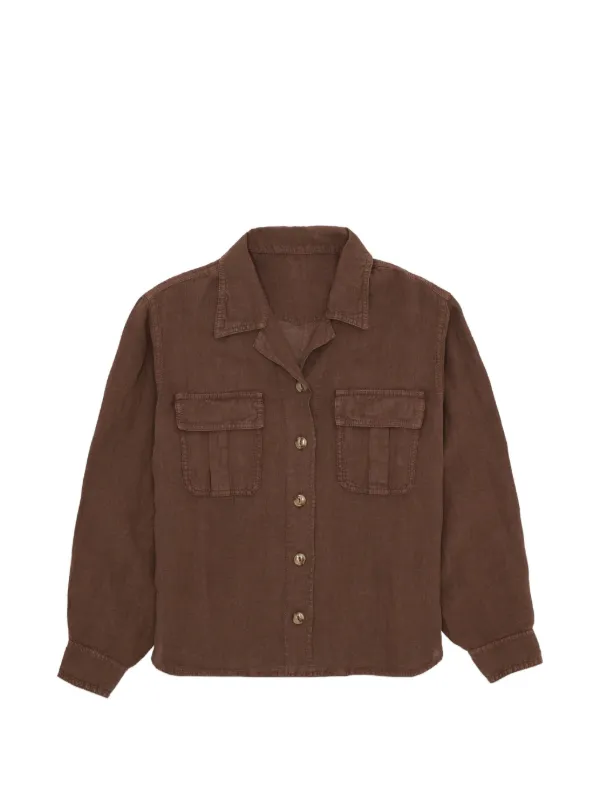 Fortela Bia Chest-pocket Shirt in Brown