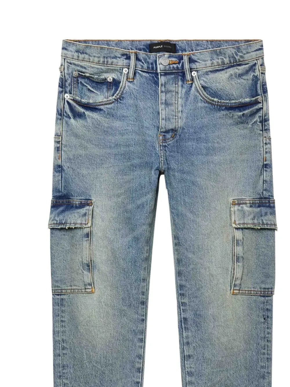 Purple Brand Jeans met vijf zakken Blauw
