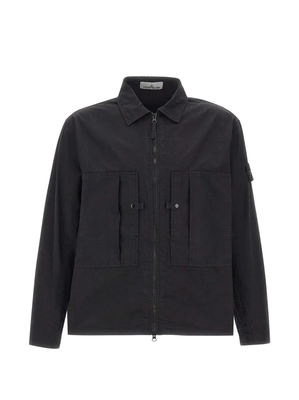 Stone Island zip-fastening pocket overshirt - Nero