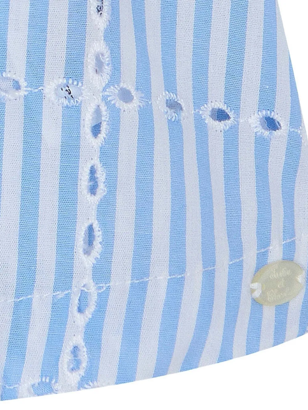 Tartine Et Chocolat Gestreepte button-down katoenen tuniek Blauw