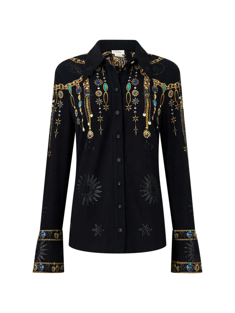 Camilla Amulets And Alchemy fitted shirt - Nero