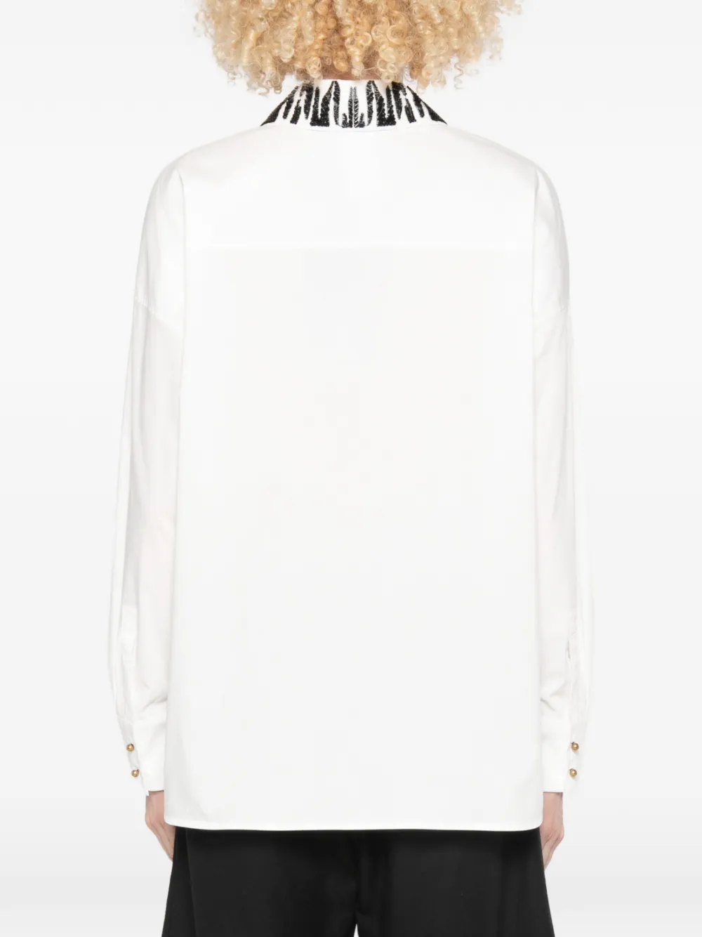 Max Mara Overhemd met verfraaide kraag Wit