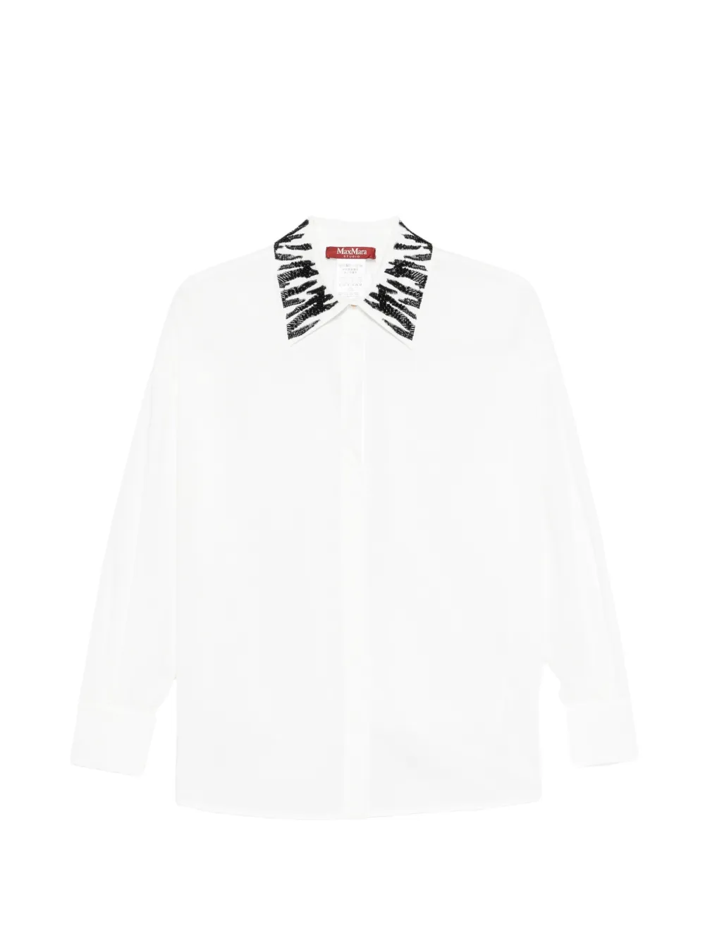 Max Mara embellished-collar shirt - White