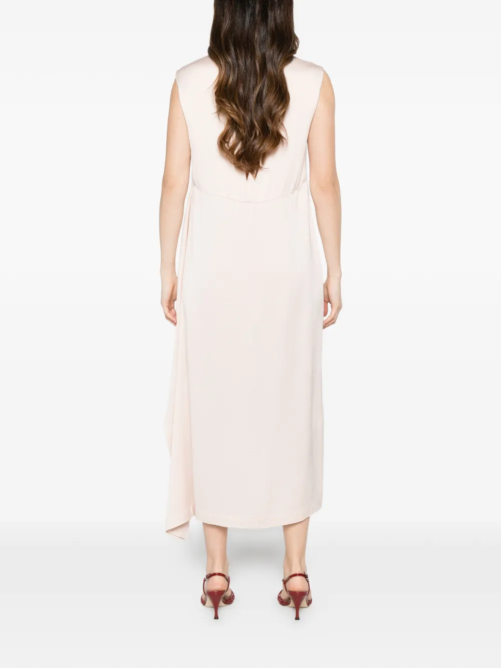 Peserico Mouwloze midi-jurk Roze