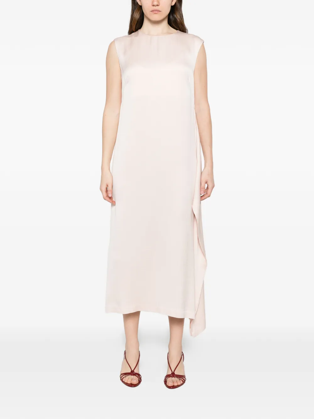 Peserico Mouwloze midi-jurk Roze