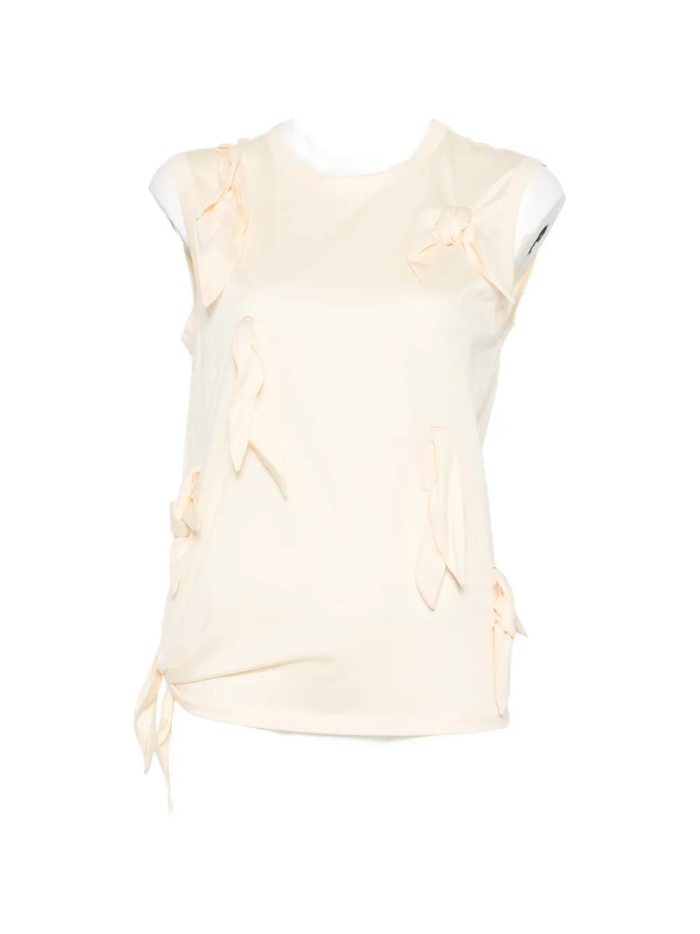 Isabelle Blanche bow-detail sleeveless top - Toni neutri