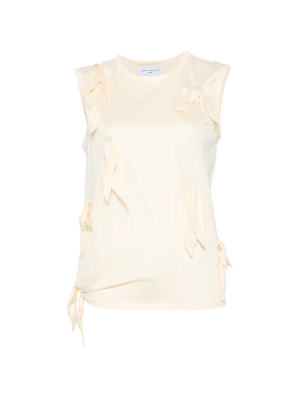 Isabelle Blanche bow-detail sleeveless top - Toni neutri