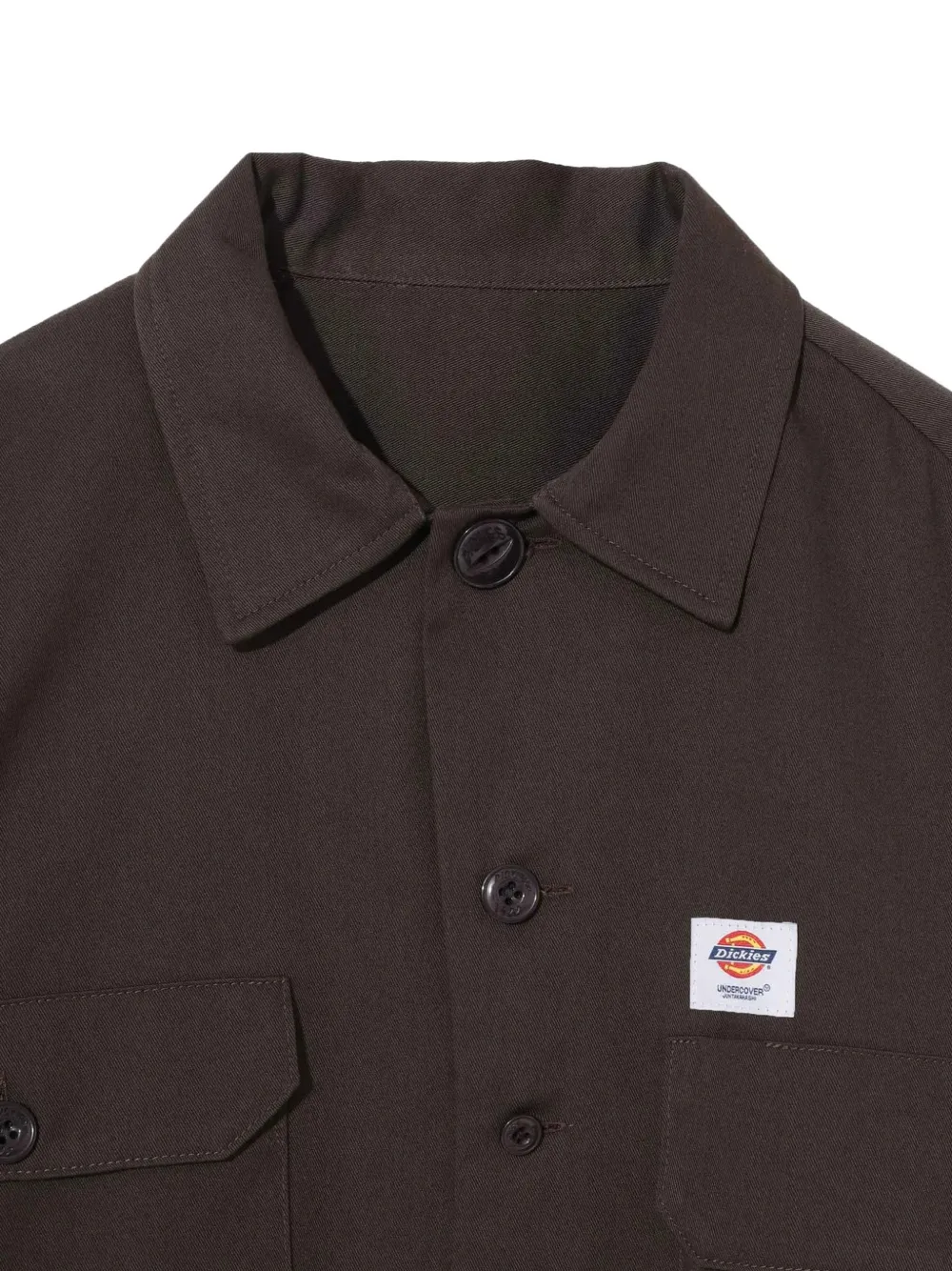 Undercover x Dickies button-down overhemd met zakdetail Bruin