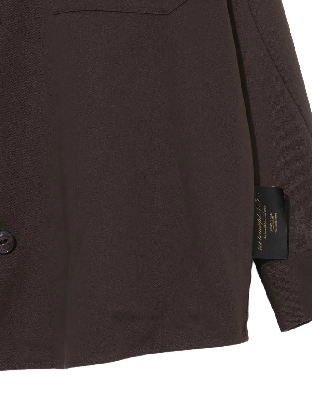 Undercover x Dickies button-down overhemd met zakdetail Bruin