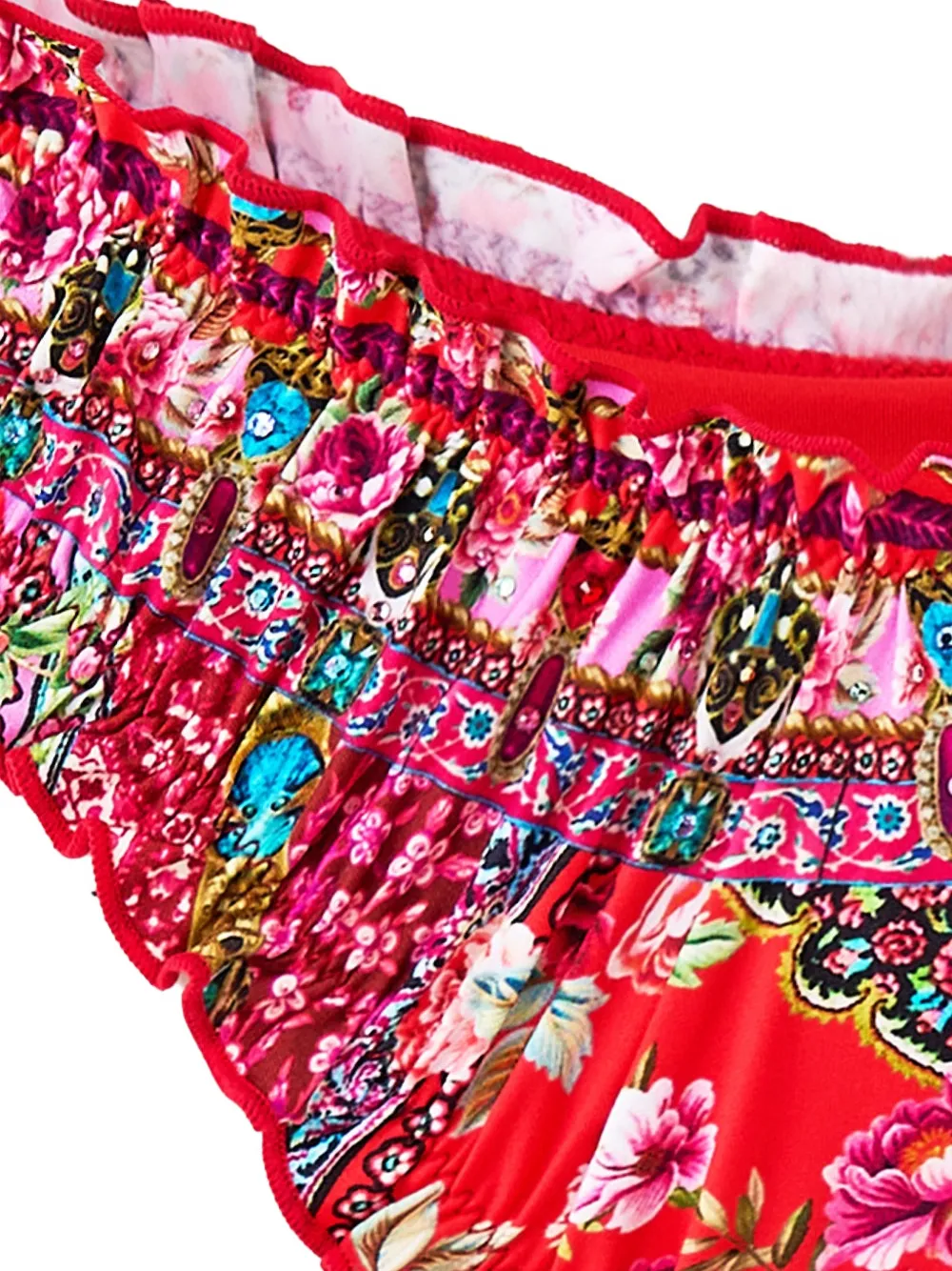  Camilla Ruched Skimpy Tie-detail Bikini Bottom - Red 