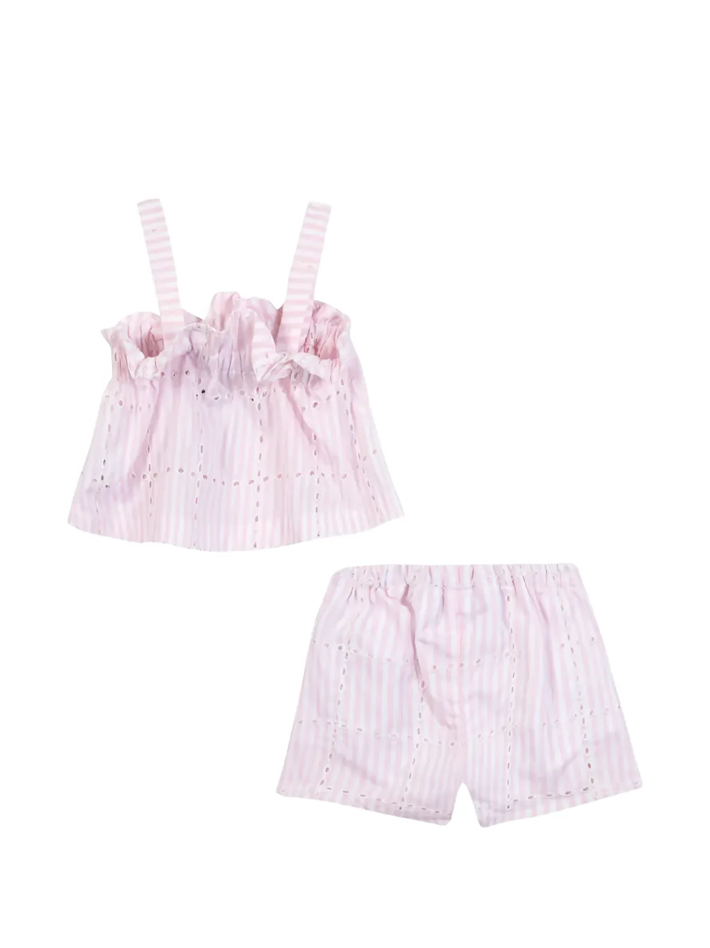 Tartine Et Chocolat Gestreepte shorts set met strik Roze