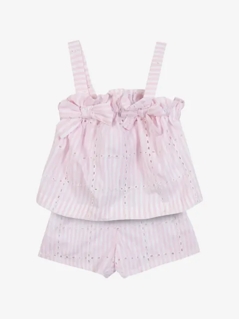 Tartine Et Chocolat bow striped shorts set