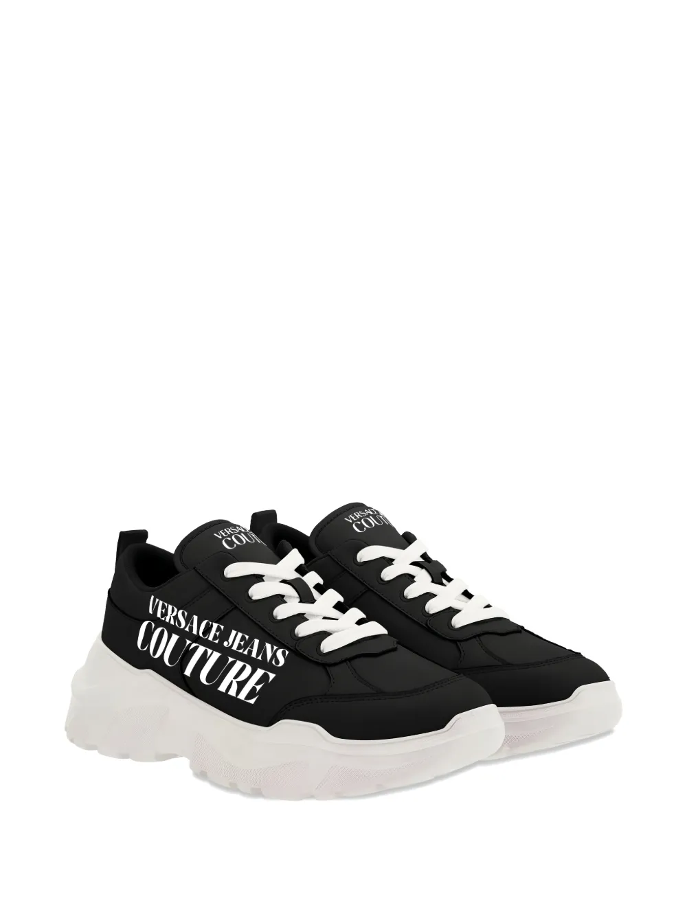 Versace Jeans Couture Sneakers met logo Zwart