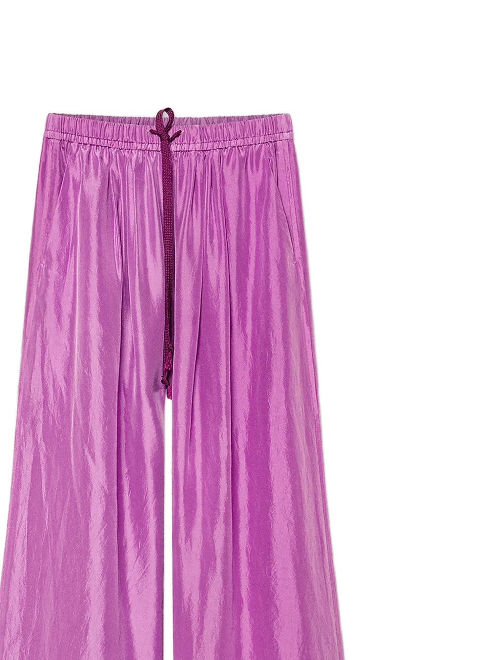  Forte Forte Elasticated-waistband Silk Trousers - Purple 