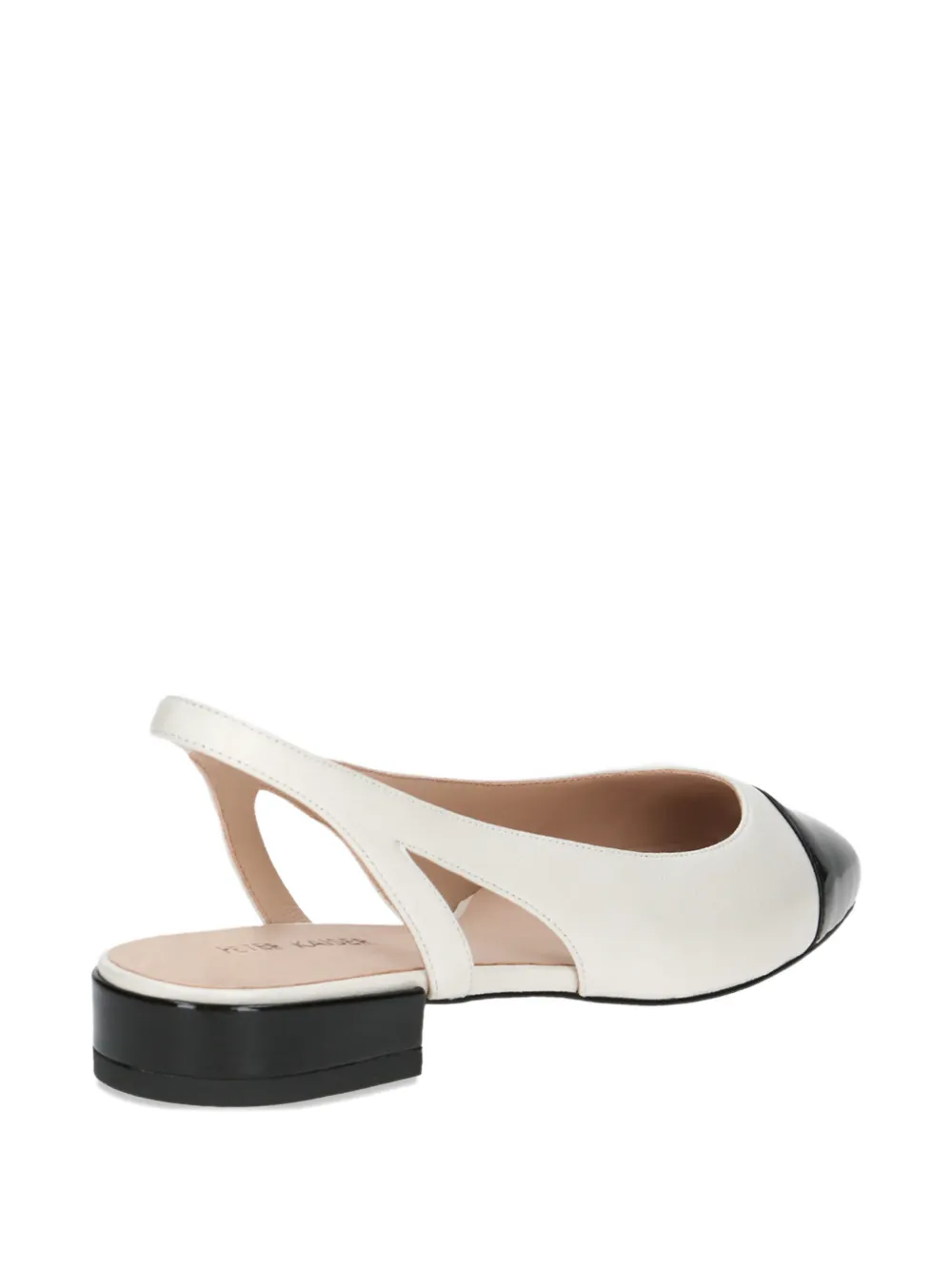 PETER KAISER two-tone slingback leather pumps Beige